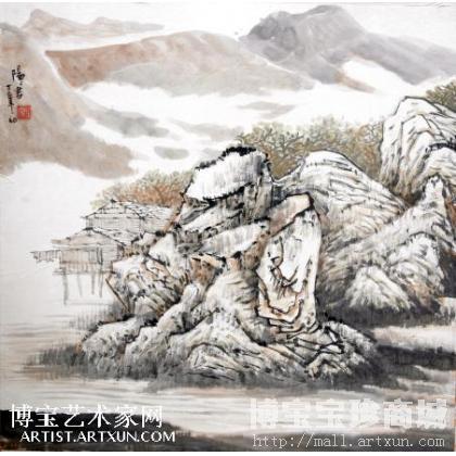 湘西小景 山水画 向阳作品 类别: 国画山水作品